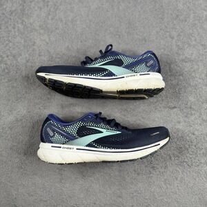 Brooks Ghost 14 Womens Size 11 Blue White Running Walking Shoes Sneakers